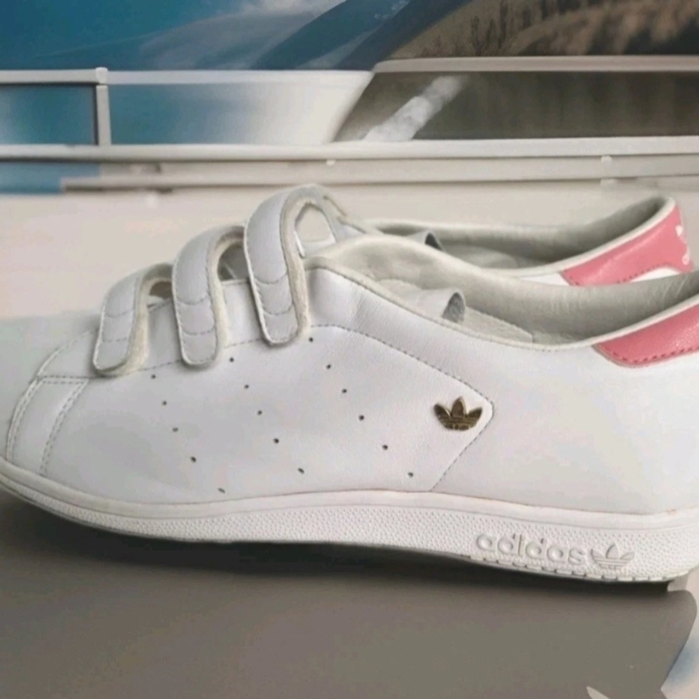 New Rare Adidas Stan Smith Sleek W White Pink Leather 9.5